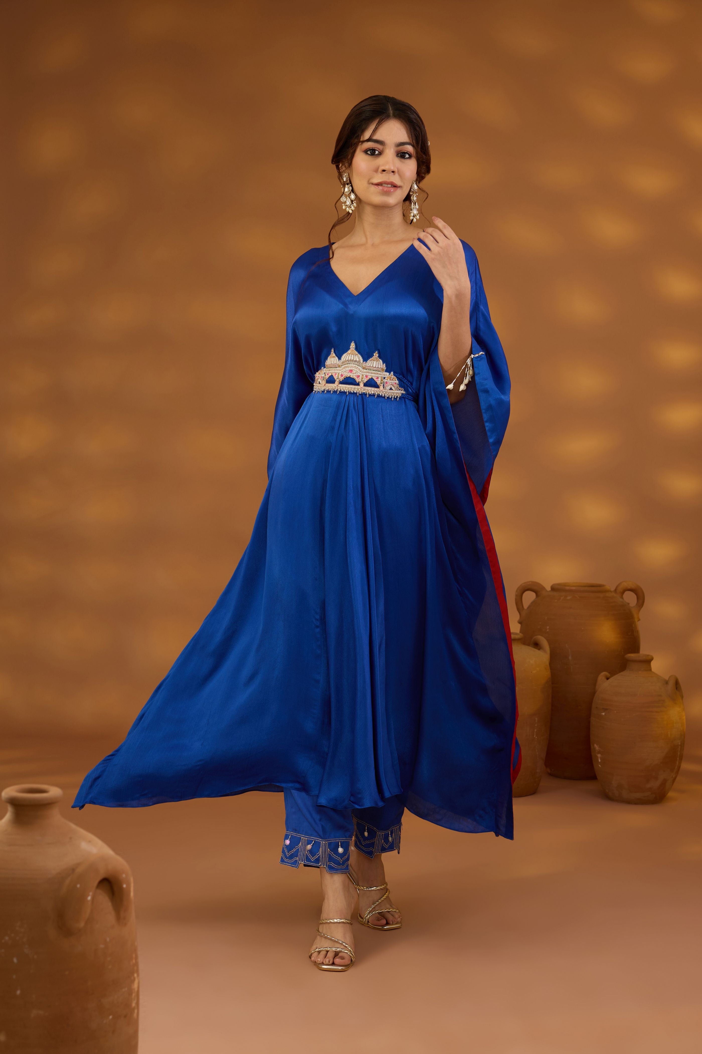 Mann Mandir drape Kurta Set