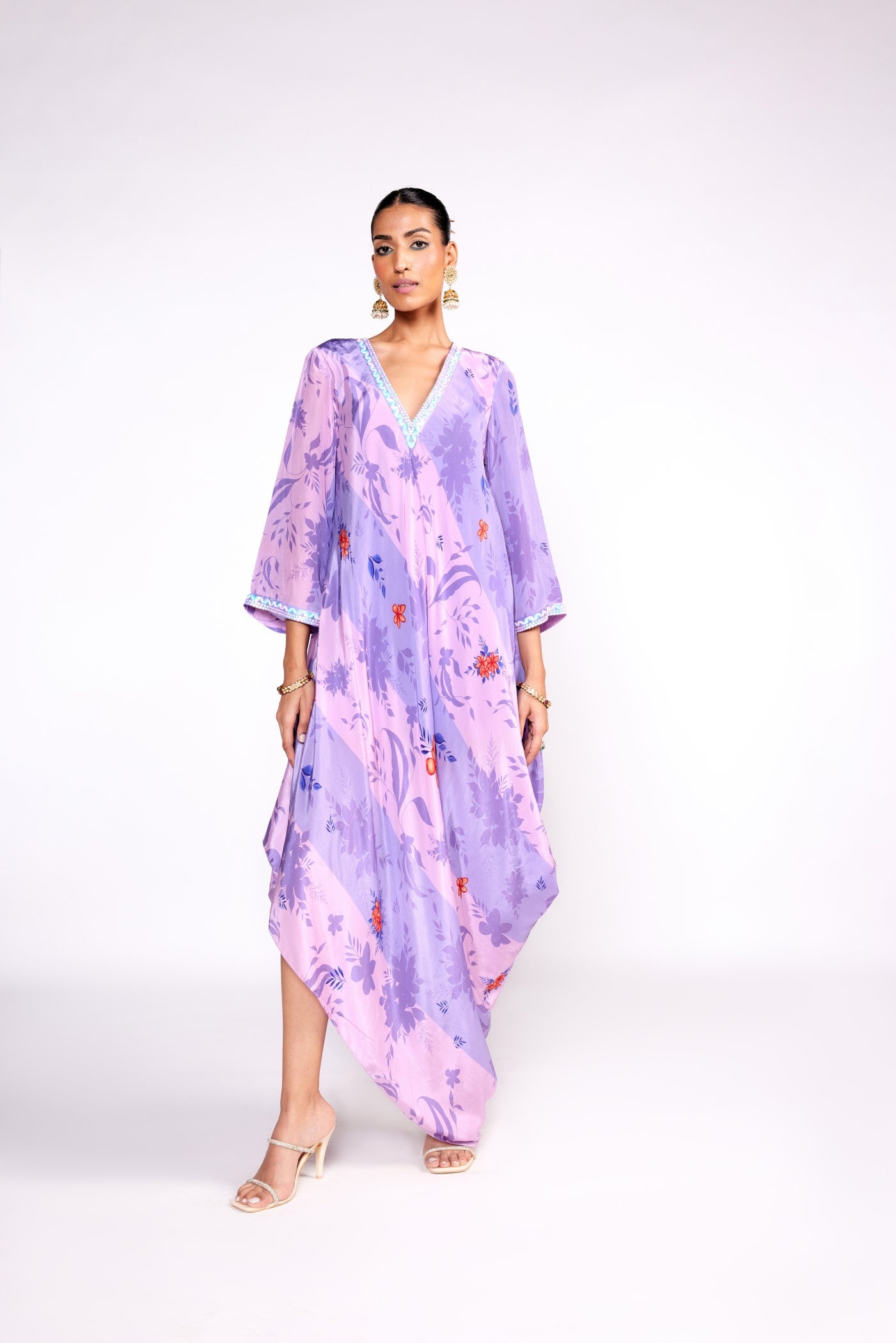 Lilac kaftan dress
