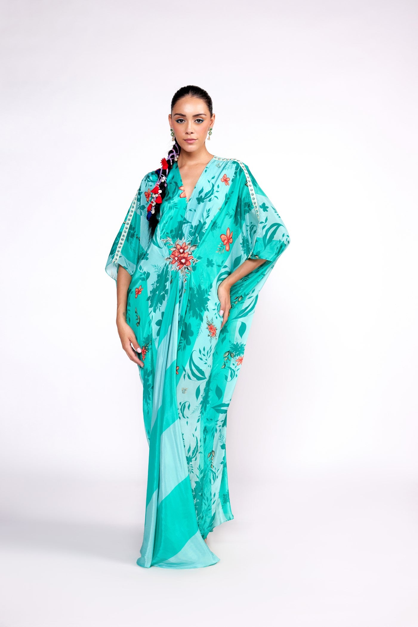 Aqua green kaftan