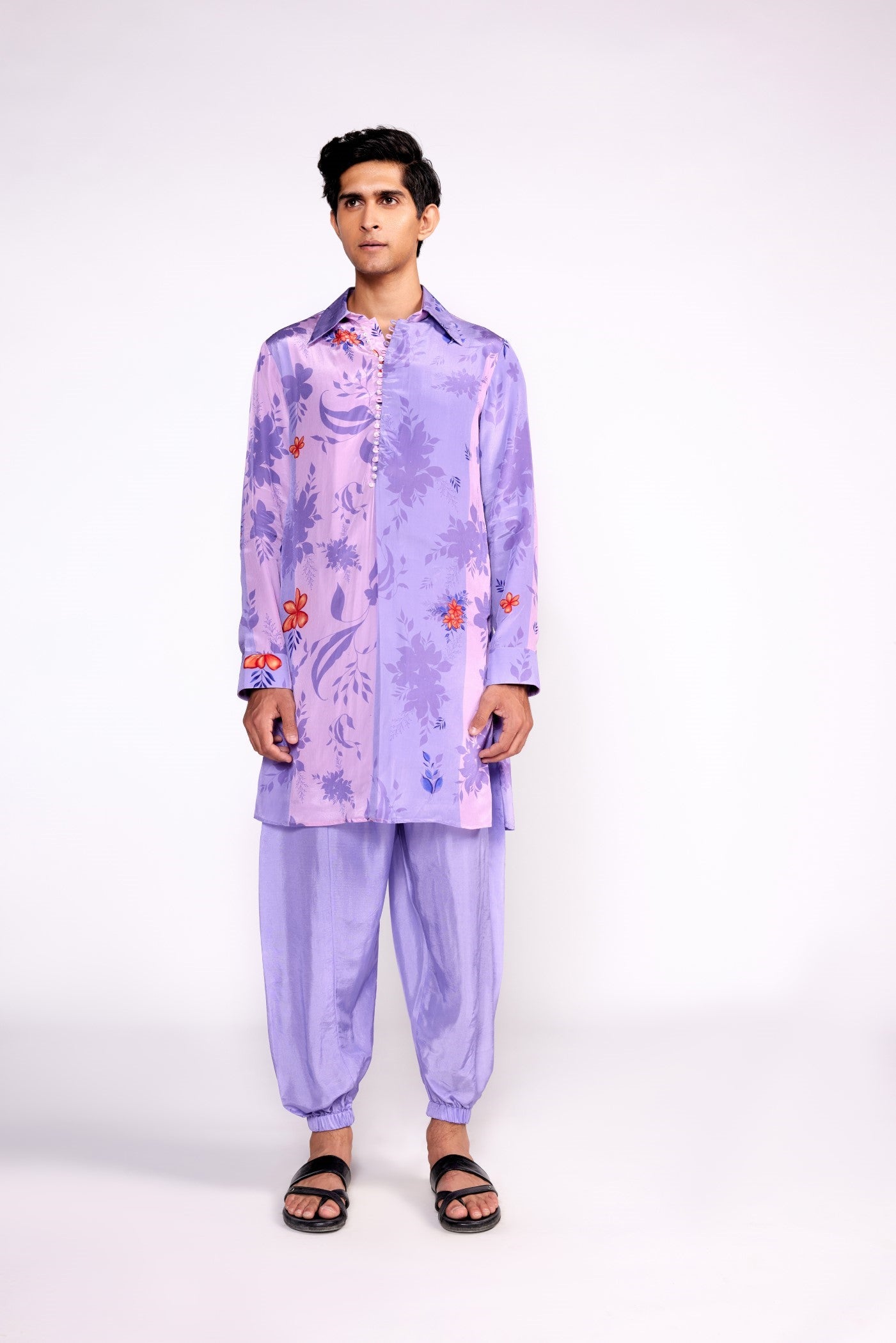 Lilac printed kurta