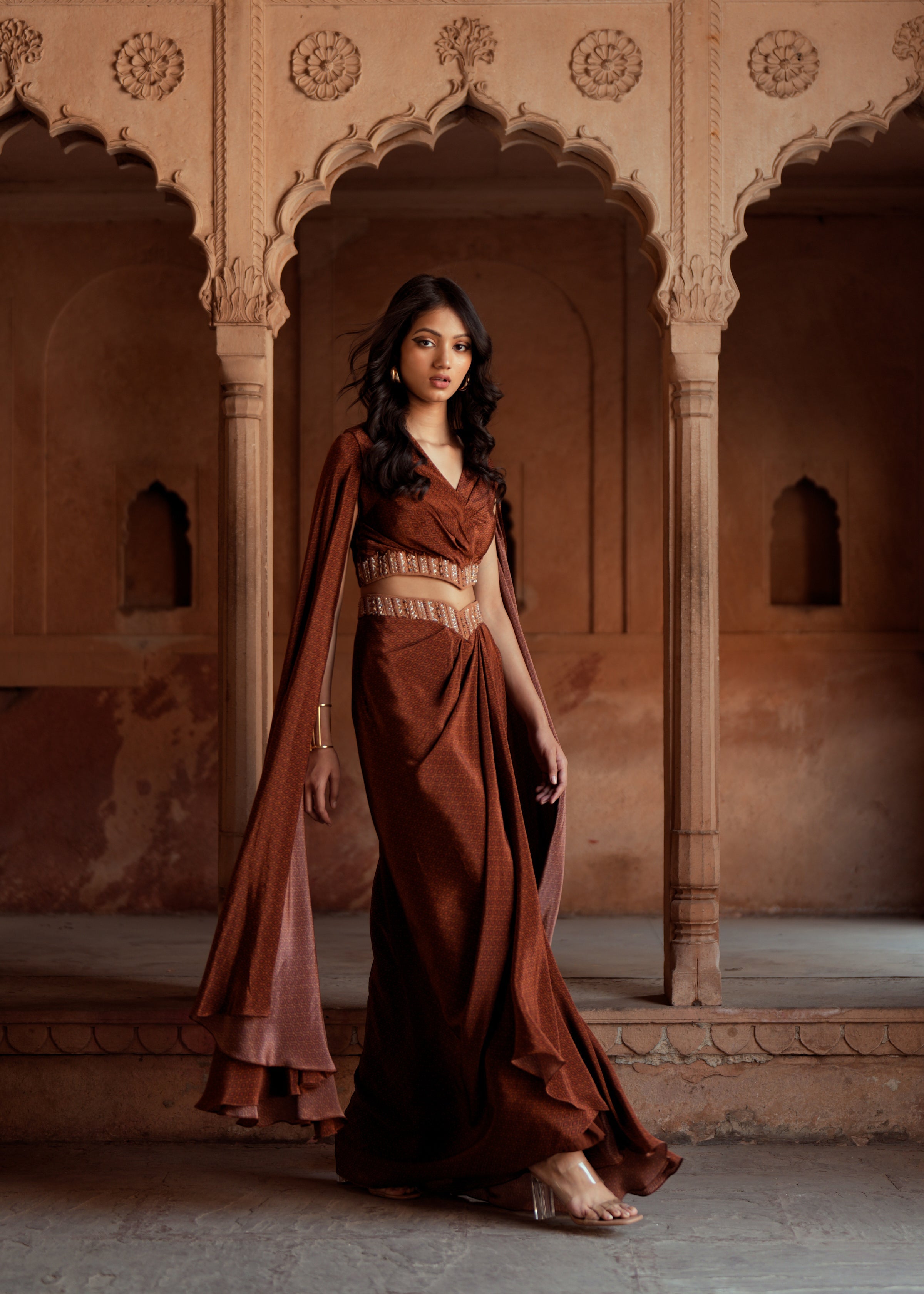 Ziya Drape Skirt Set