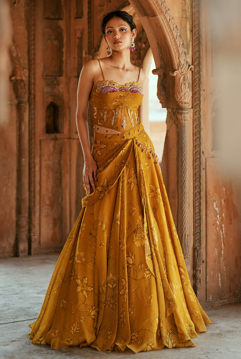 Zareen Drape Lehenga Set