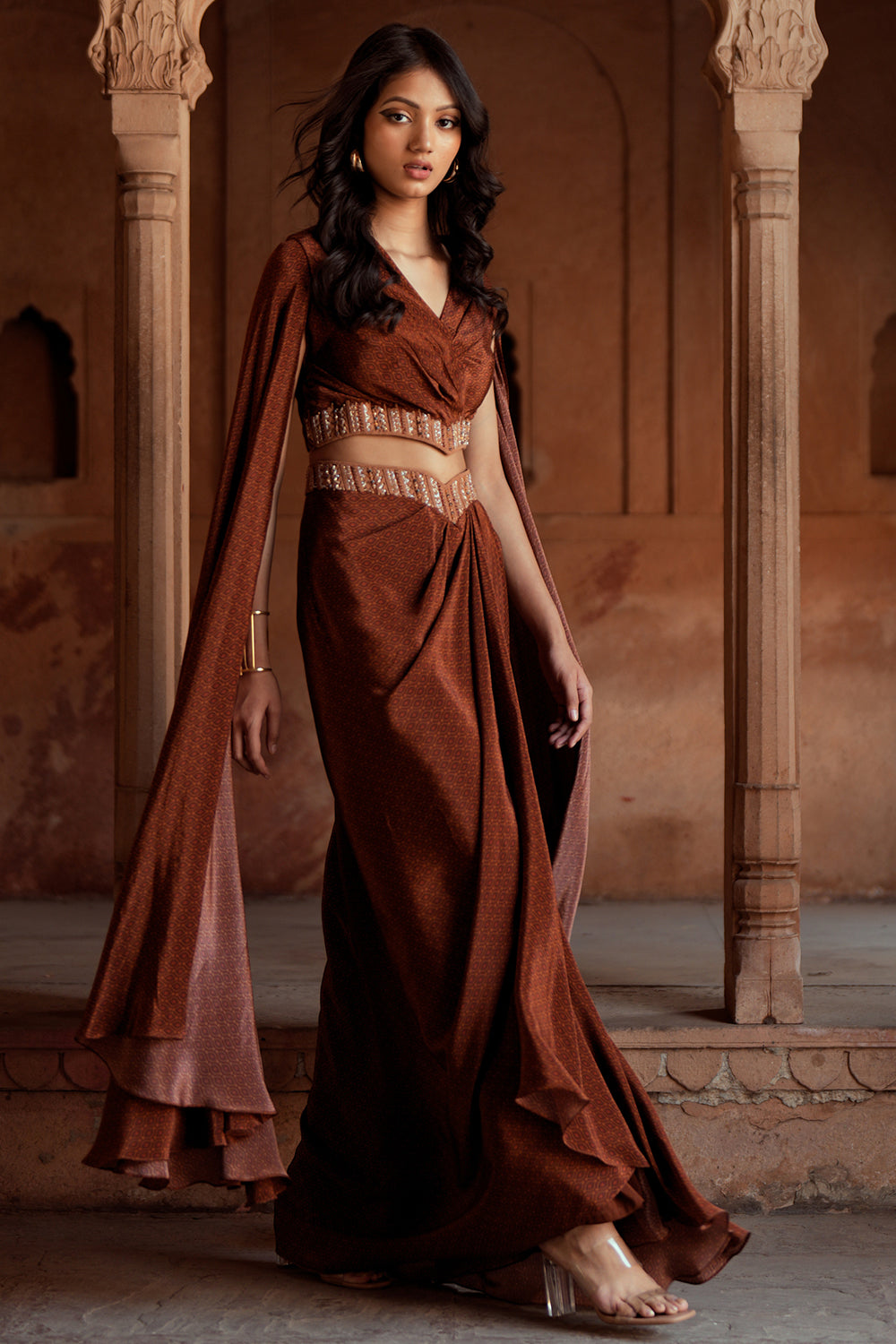 Ziya Drape Skirt Set